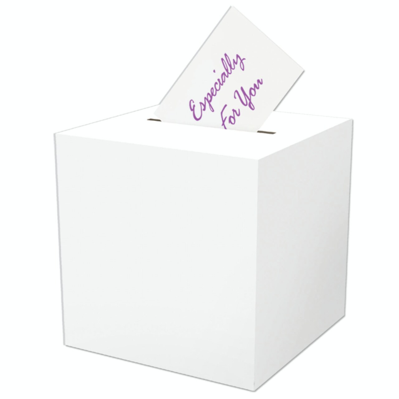 Party Central Pack of 6 Customizable White All Occasion Party Gift Card Receiving Boxes 12"